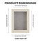 Natural Whitewash Wood Shadow Box Frame with Acrylic Front - Light Brown Suede Backing, 30 Sizes